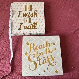 Pink Motivational quote signs wall frame decor